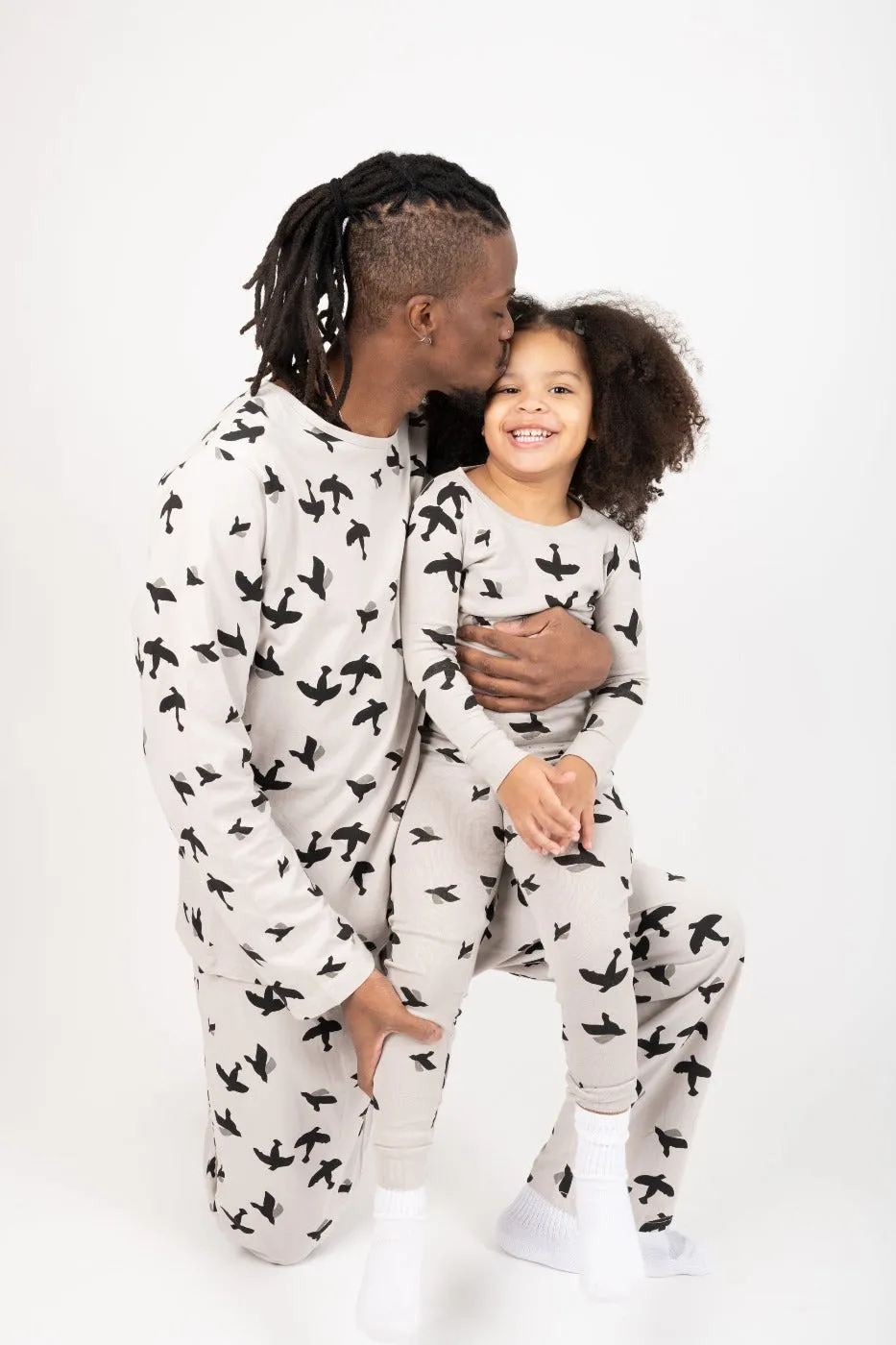 Kids Grey Bird Pajamas