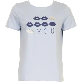 Kiss t-shirt - Chambray blue