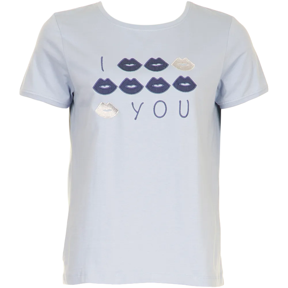 Kiss t-shirt - Chambray blue