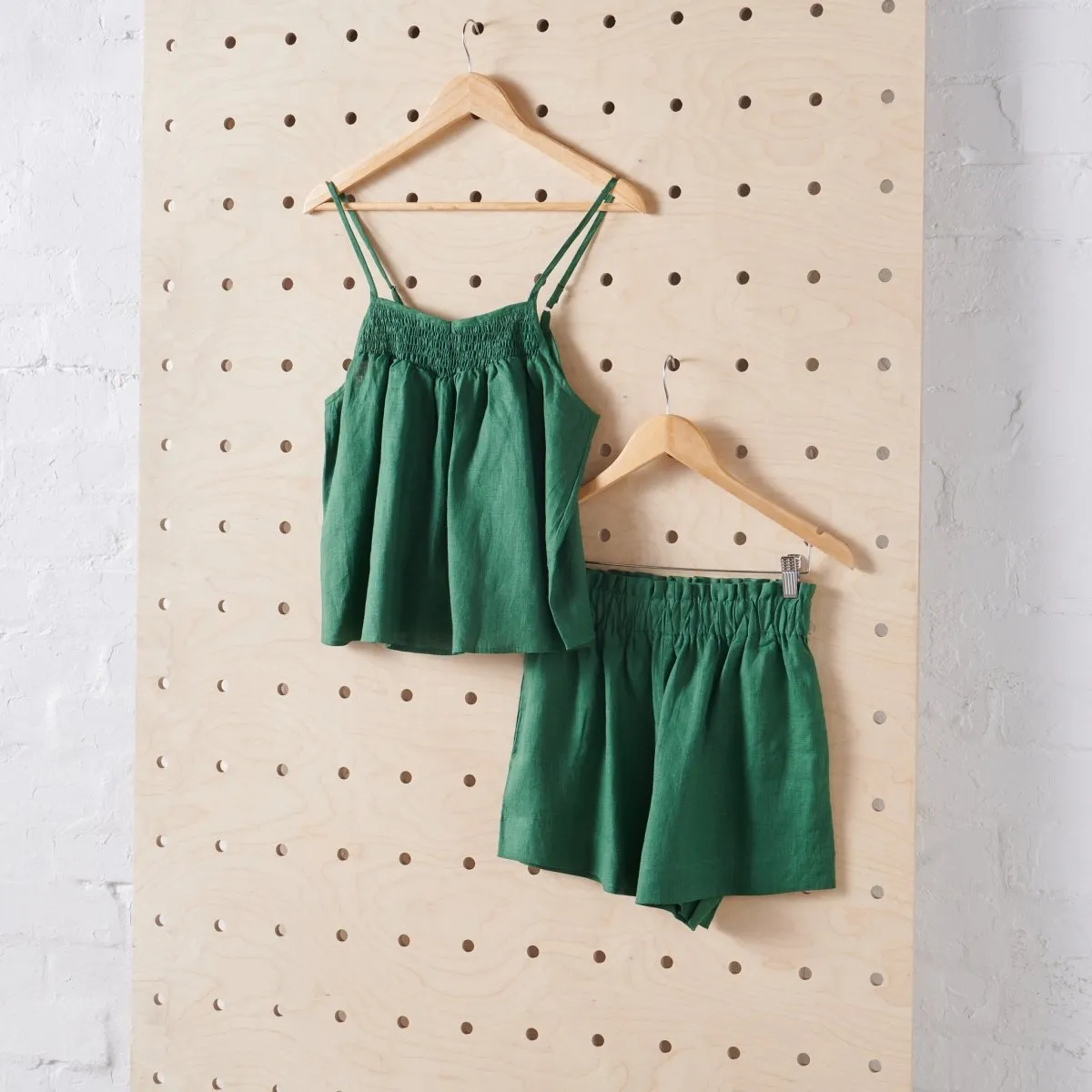 Linen Sets in Forest Green