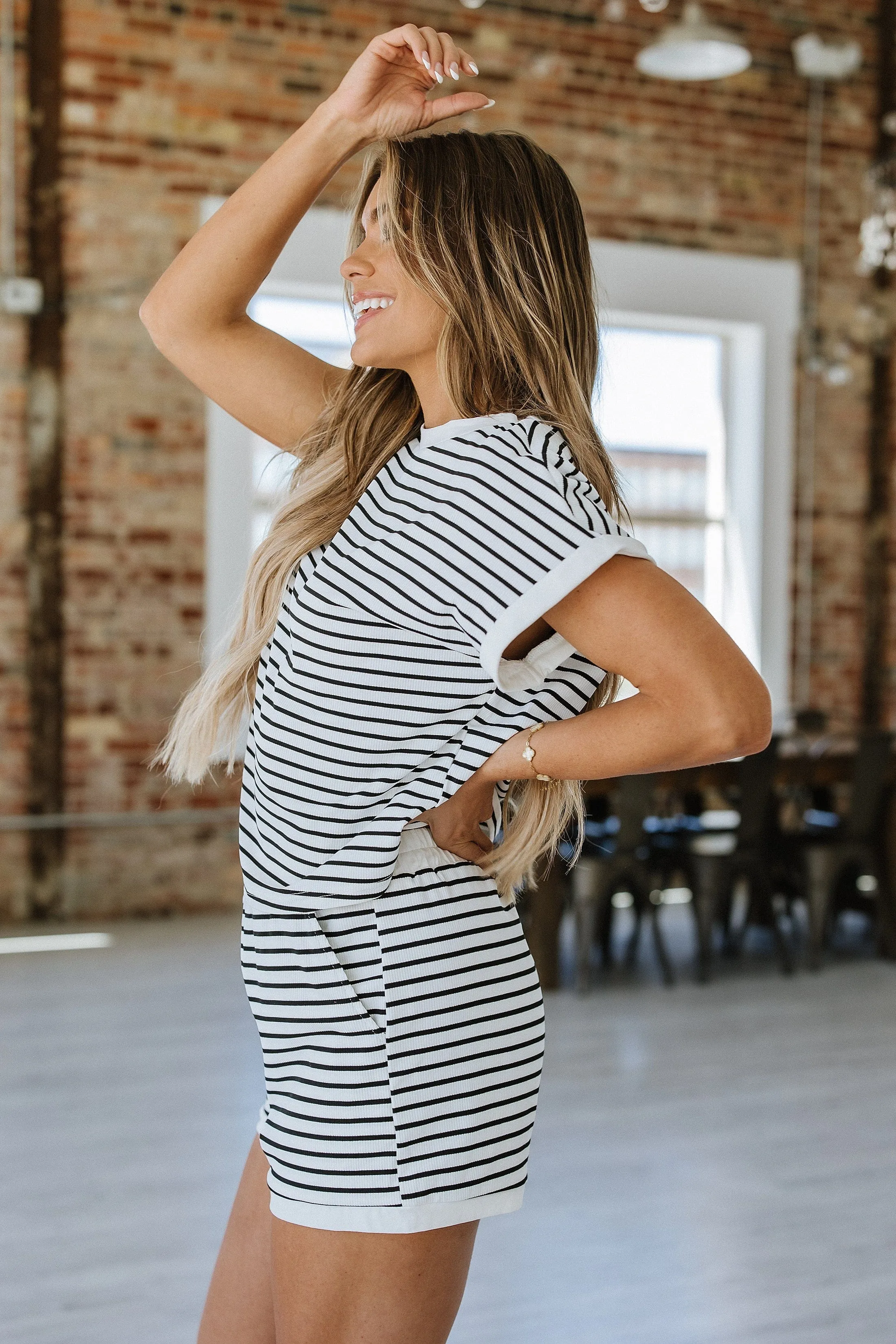Lola Stripe Tee and Shorts Set | S-XL