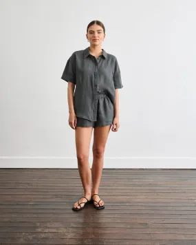 Marina Short Sleeve Shirt in Charcoal