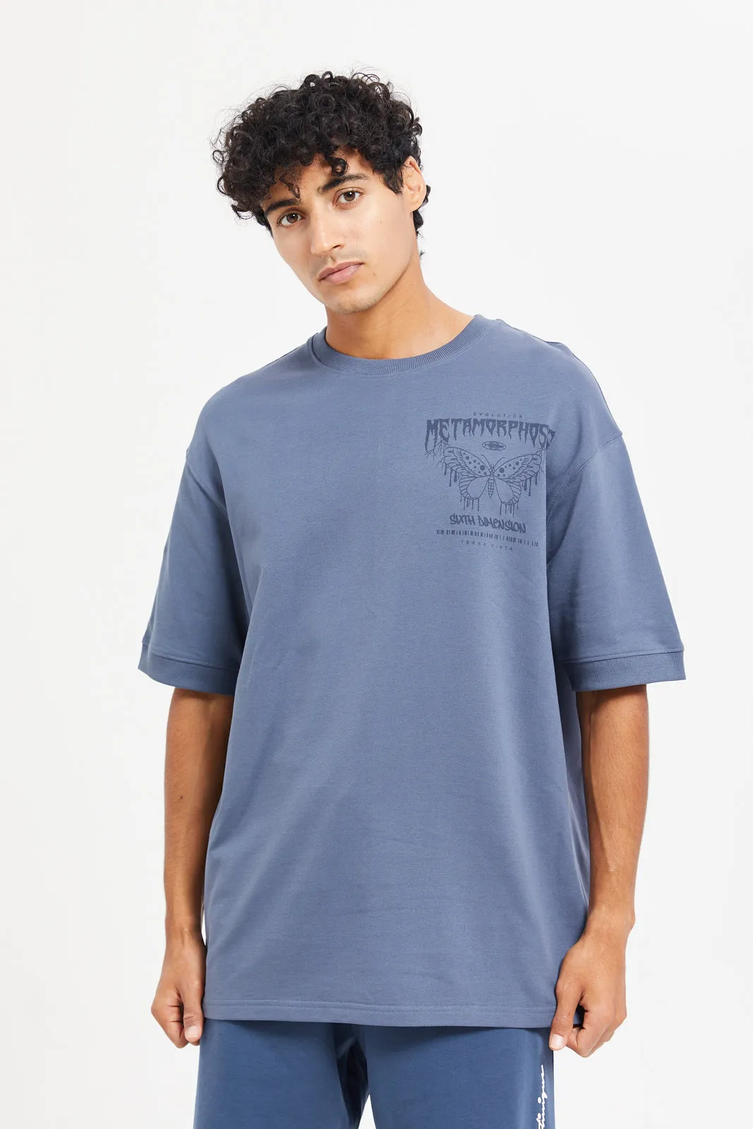 Men Blue Lounge T-Shirt