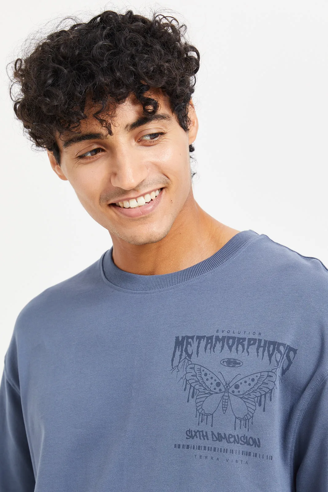 Men Blue Lounge T-Shirt