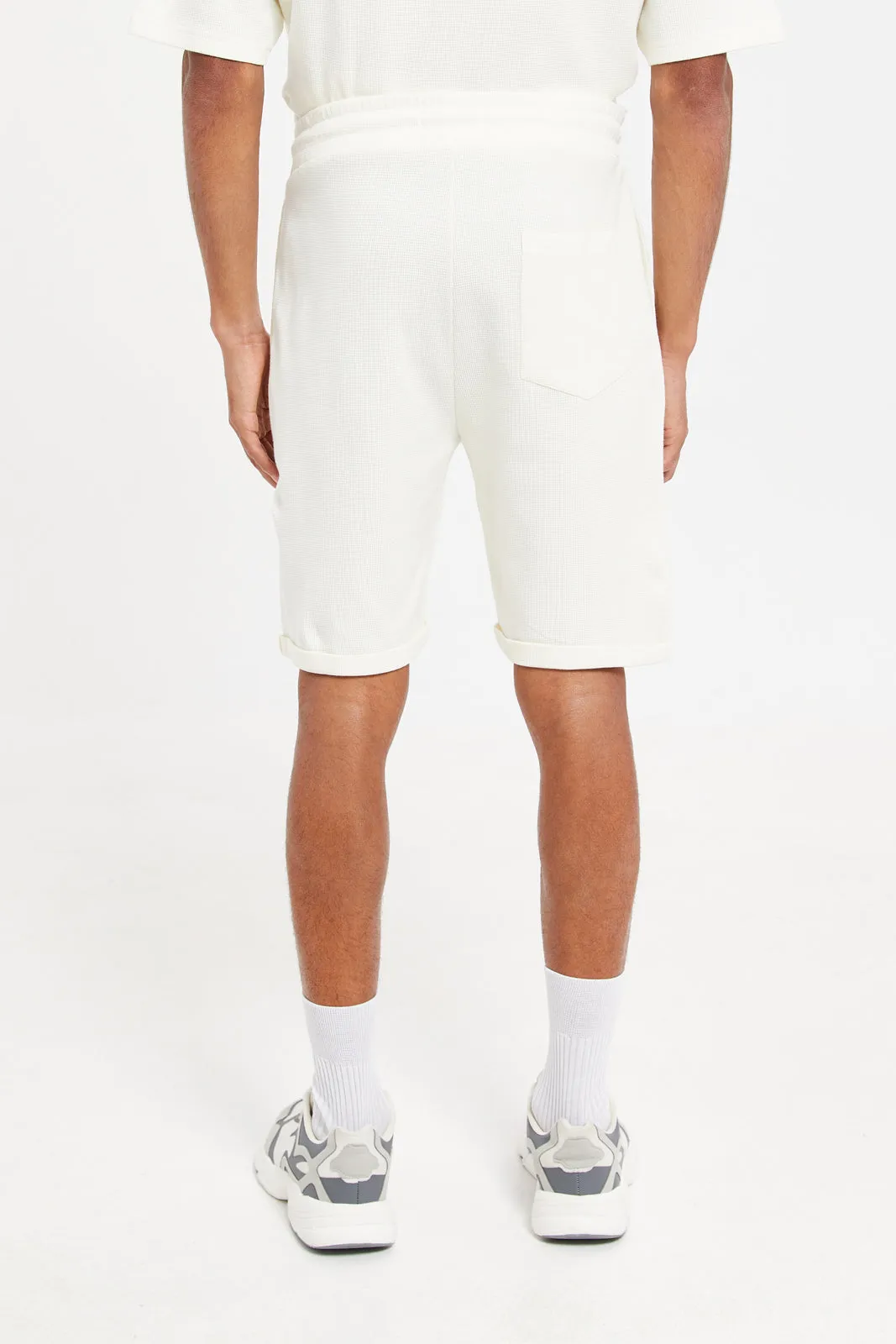 Men Cream Lounge Shorts