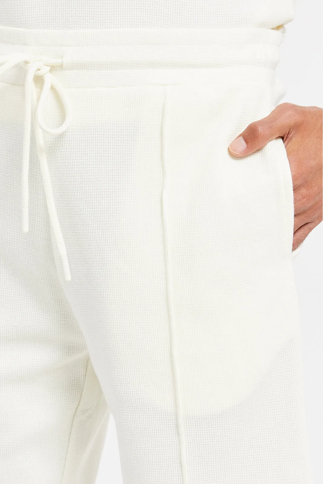 Men Cream Lounge Shorts