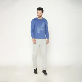 Men's Cotton Solid  Loungewear - Dutch Blue