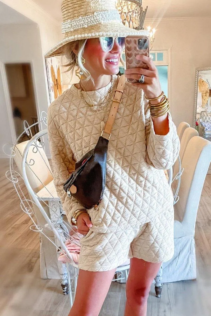Mindy Long Sleeve Shorts Set