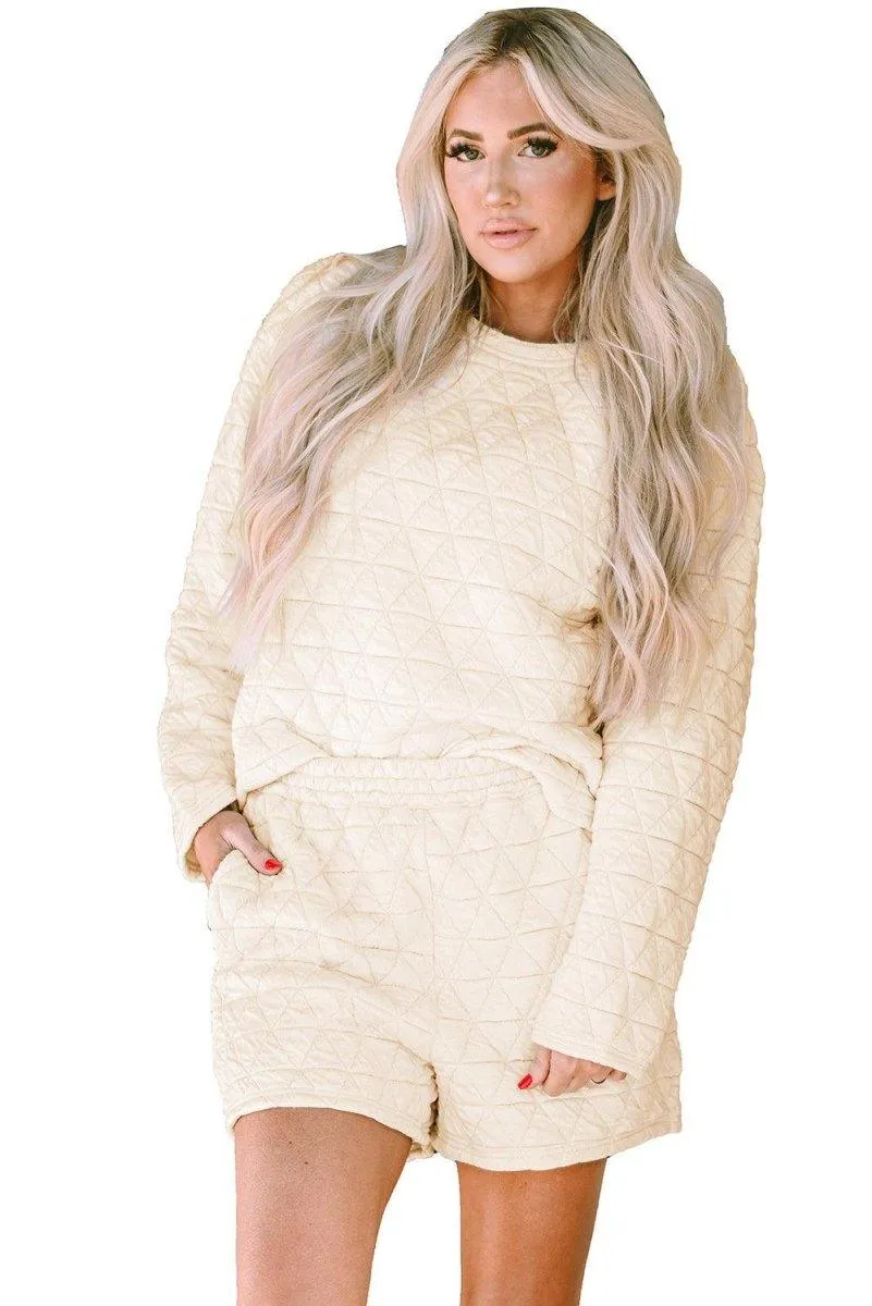 Mindy Long Sleeve Shorts Set