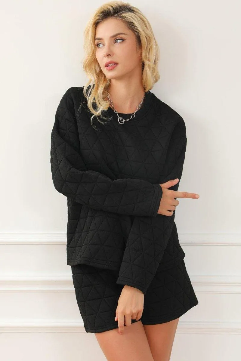 Mindy Long Sleeve Shorts Set