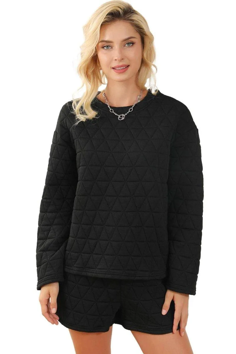Mindy Long Sleeve Shorts Set