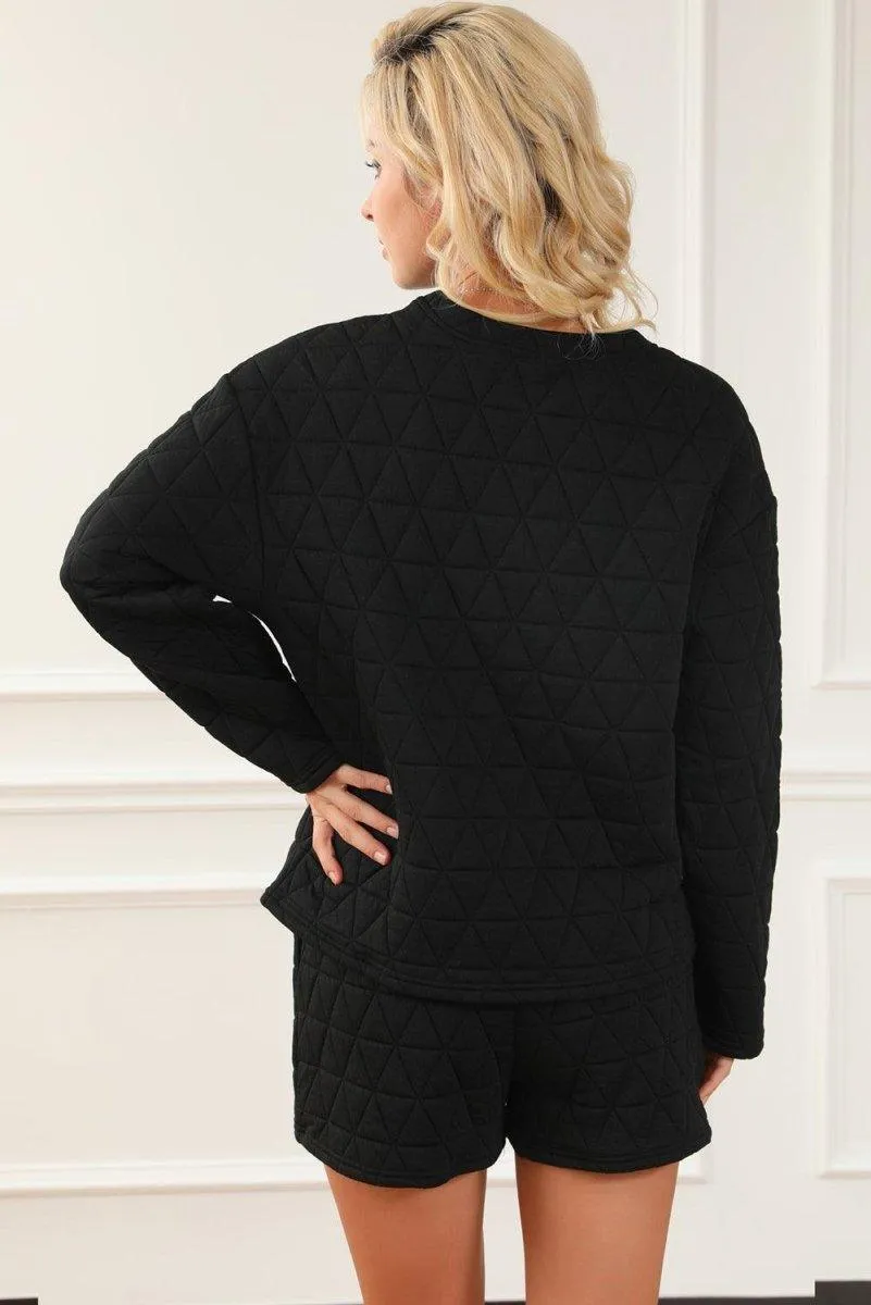 Mindy Long Sleeve Shorts Set
