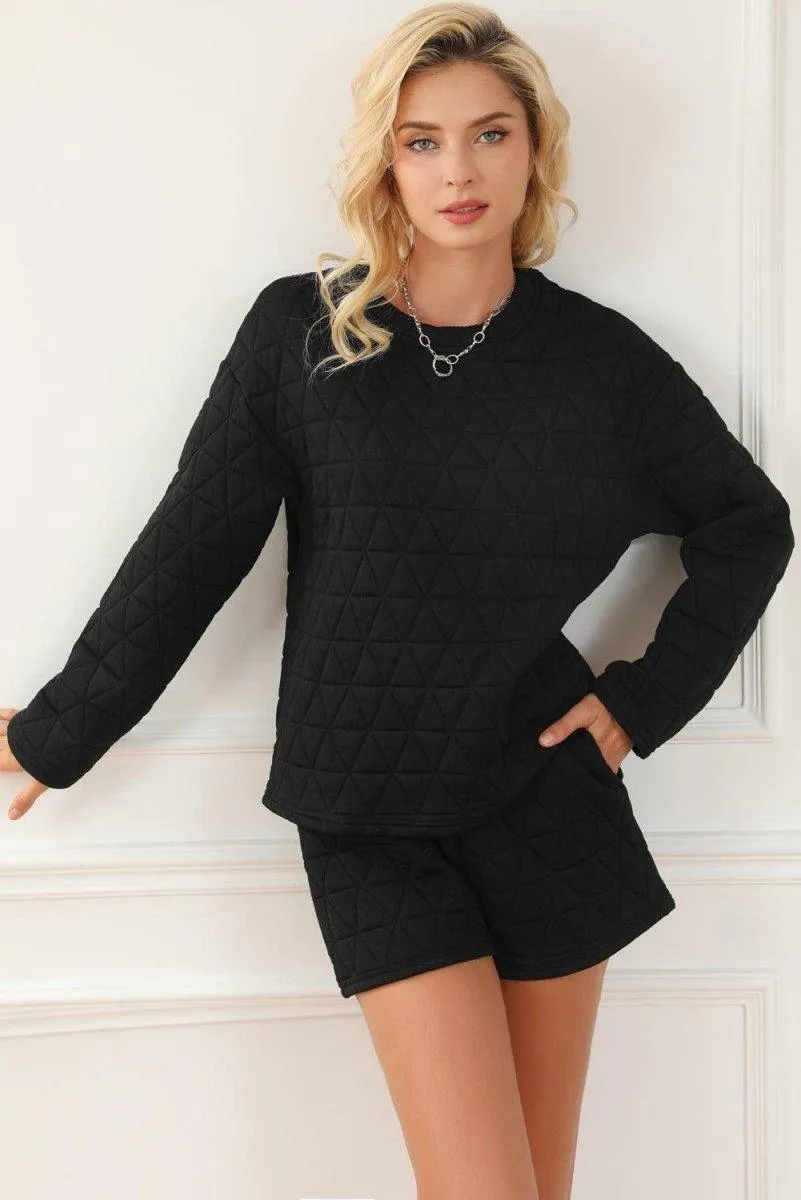 Mindy Long Sleeve Shorts Set