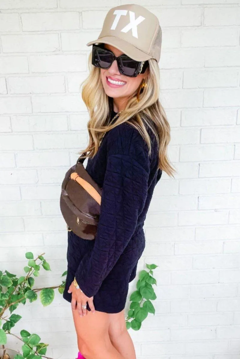 Mindy Long Sleeve Shorts Set