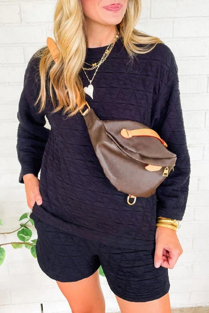 Mindy Long Sleeve Shorts Set