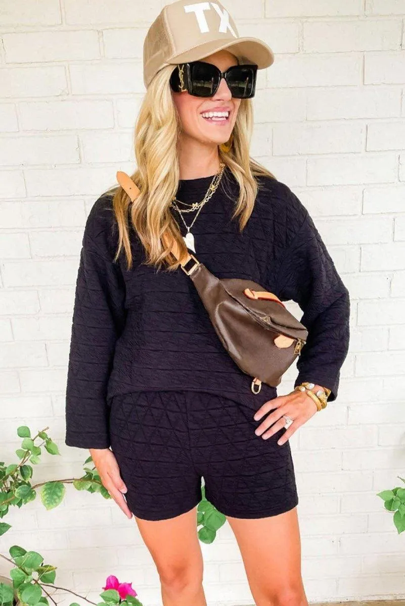 Mindy Long Sleeve Shorts Set
