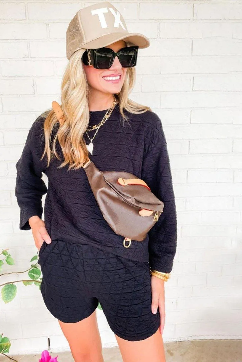 Mindy Long Sleeve Shorts Set