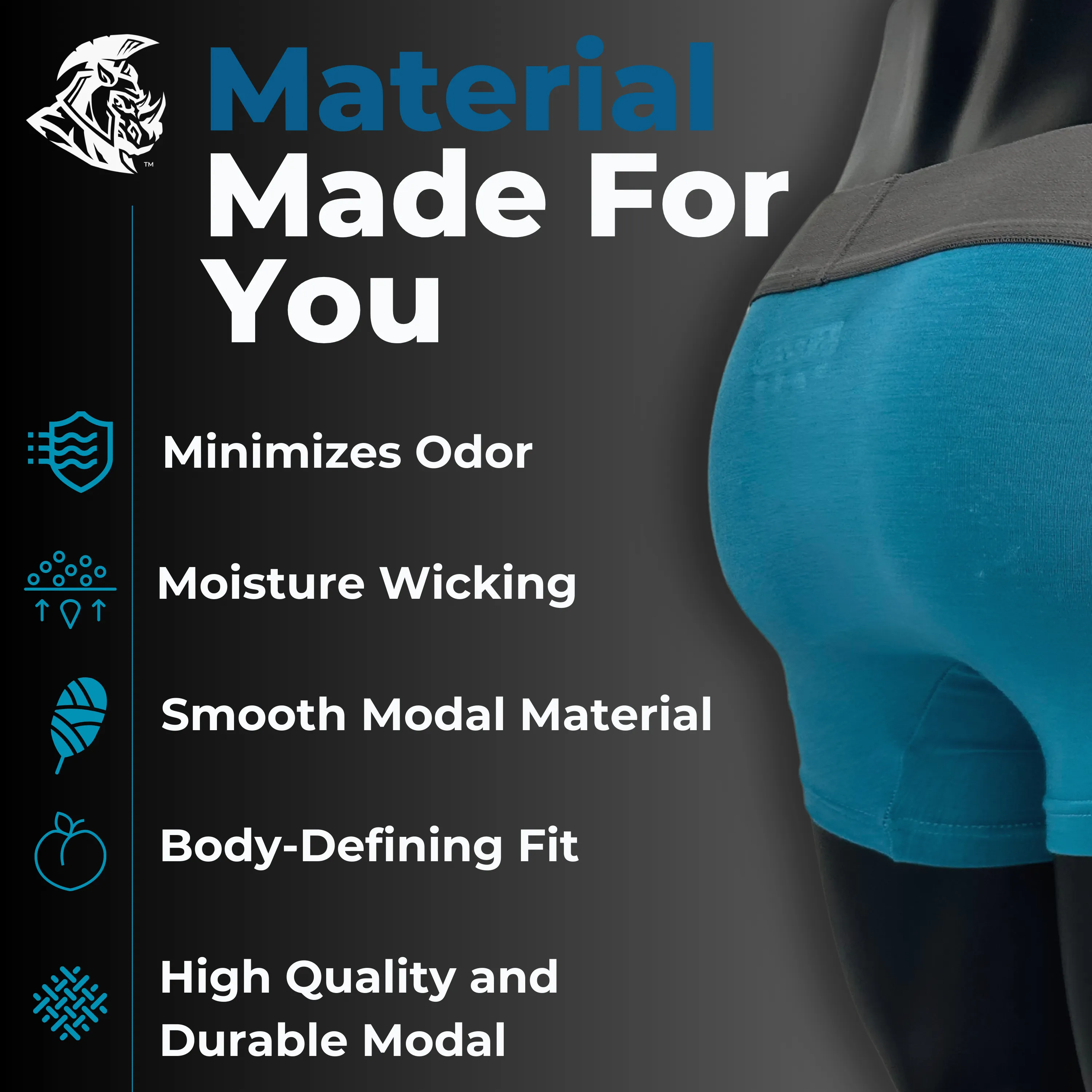 Modal 7in Boxer Briefs No Fly 1pk Black