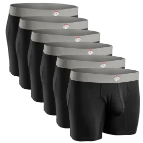 Modal 7in Boxer Briefs No Fly 6pk Black