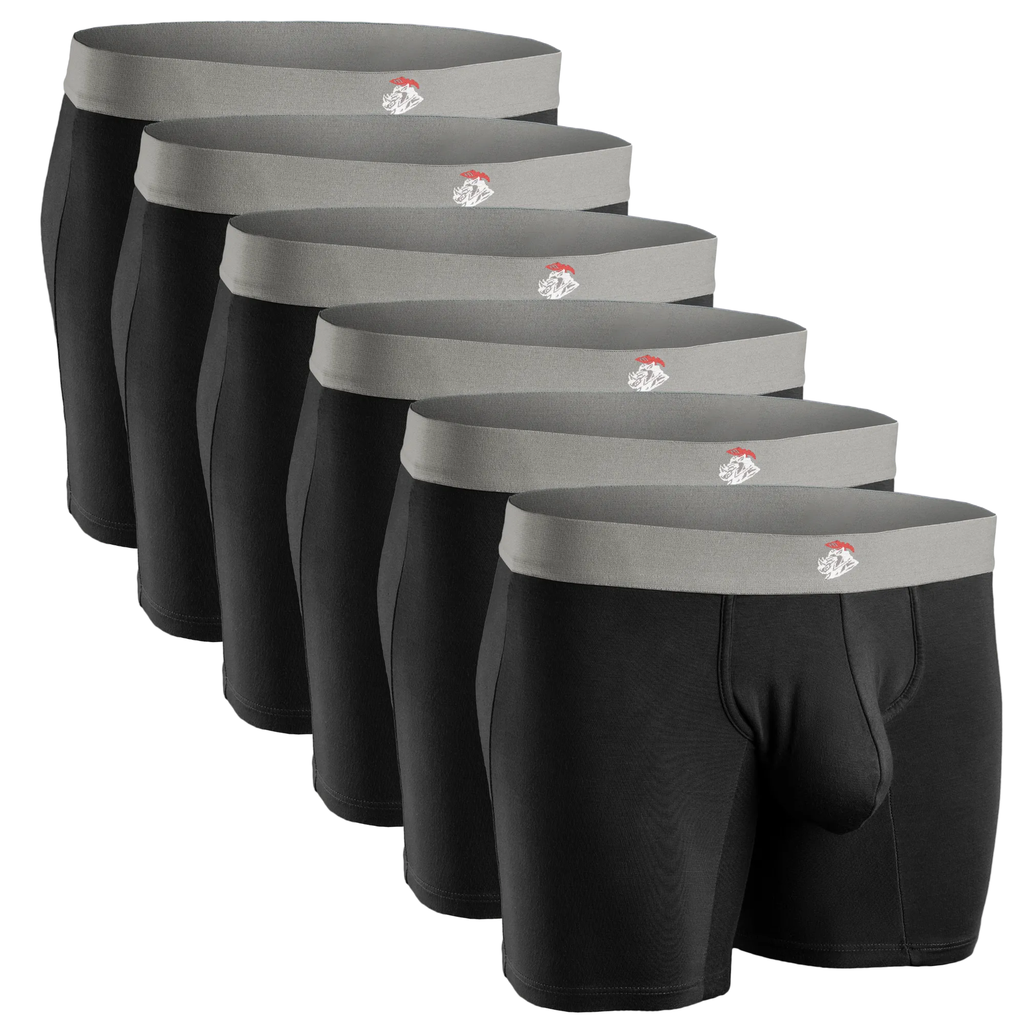 Modal 7in Boxer Briefs No Fly 6pk Black