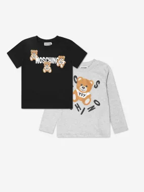 Moschino Boys T-Shirt Set (2 Piece) in Black