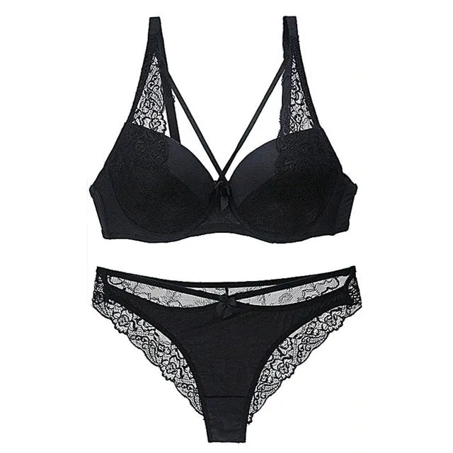 New Push Up Women's Bra Briefs Set