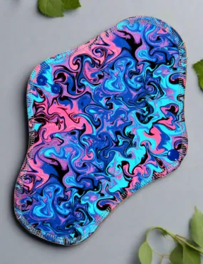 Paint Swirls Cloth Pads – Moderate to Super Plus Absorbency