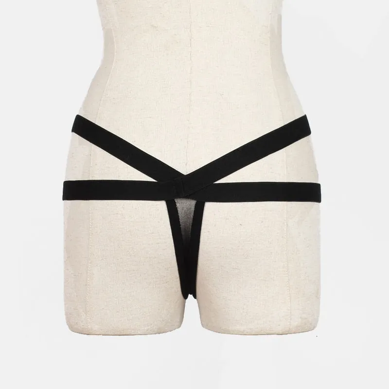 Panties High Waist Lingerie Transparen Nylon