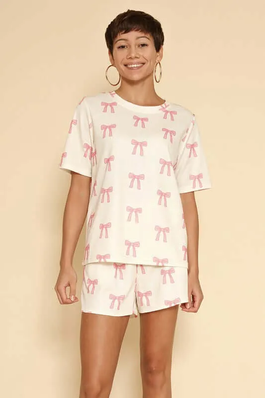 Printed Lounge T-shirt and Shorts Set