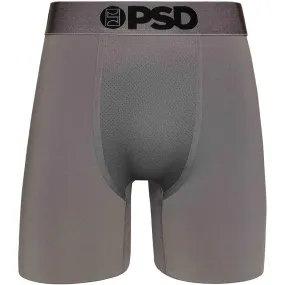 PSD Men's Gray Moisture-Wicking Fabric Gun Metal Sld Boxer Briefs XX-Large Underwear - 423180227-GRY-XXL