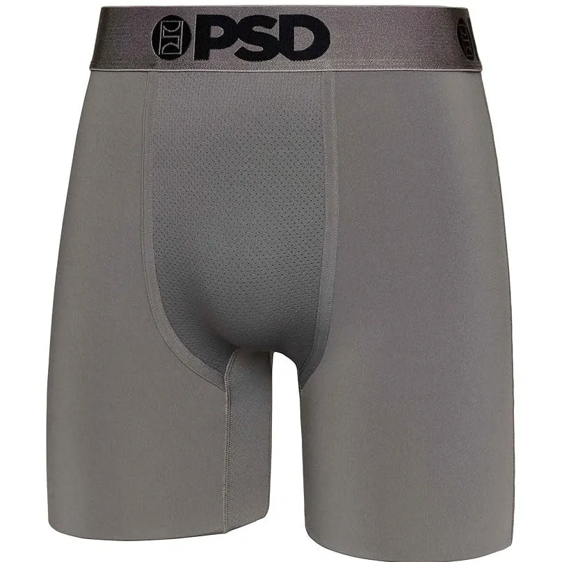 PSD Men's Gray Moisture-Wicking Fabric Gun Metal Sld Boxer Briefs XX-Large Underwear - 423180227-GRY-XXL