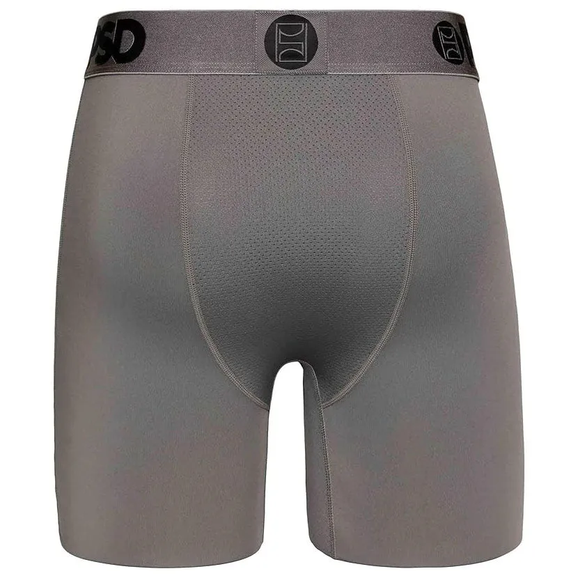 PSD Men's Gray Moisture-Wicking Fabric Gun Metal Sld Boxer Briefs XX-Large Underwear - 423180227-GRY-XXL