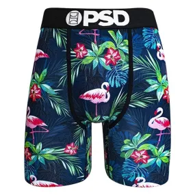 PSD Mens Hawaiian Flamingos Flowers Trees Athletic Boxer Briefs Large Underwear - E11911024-GREEN-L