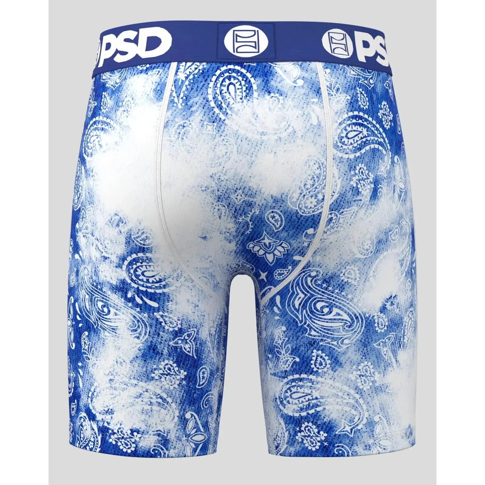 PSD Men's Multicolor Bandana Blues Modal Boxer Briefs Large Underwear - 224180100-MUL-L