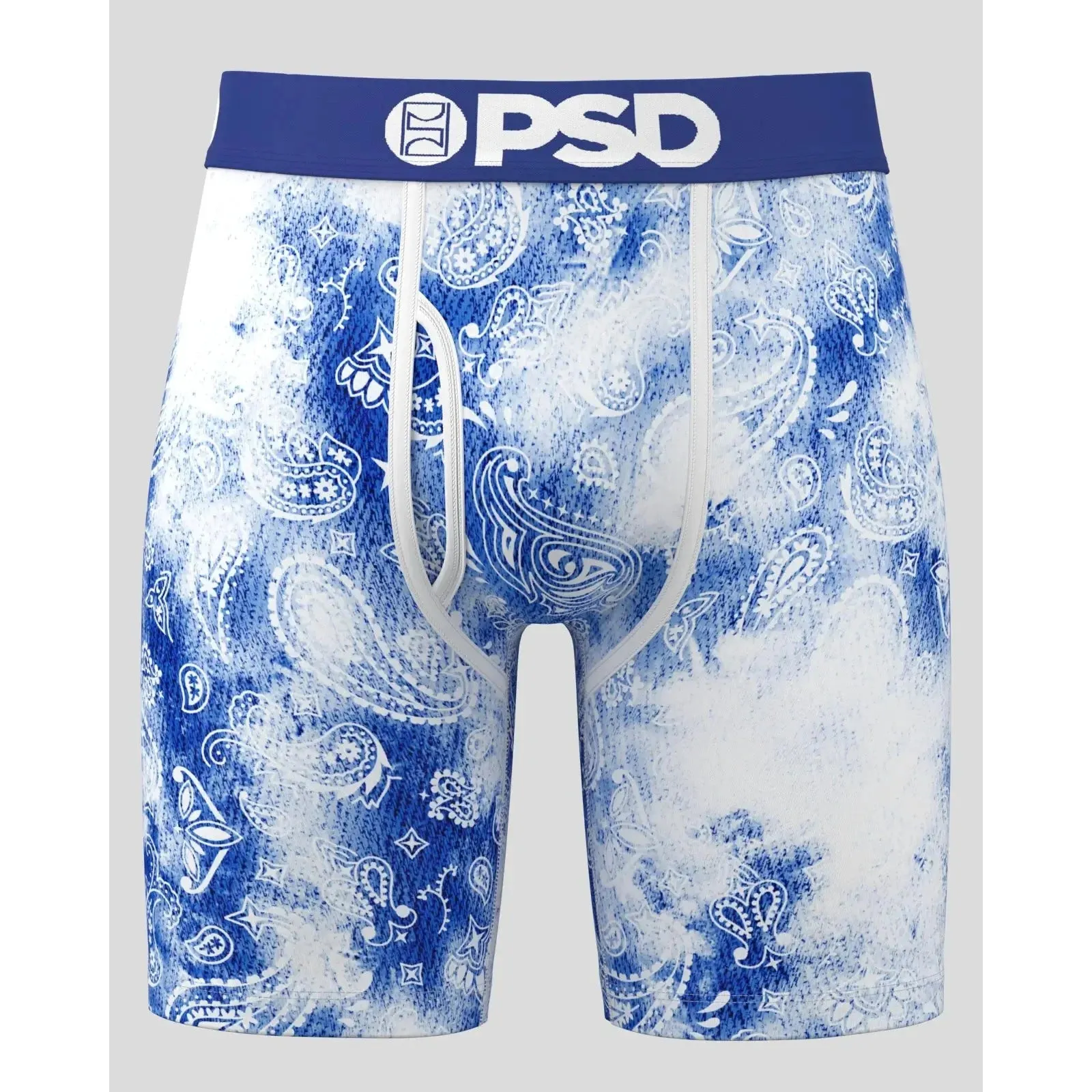 PSD Men's Multicolor Bandana Blues Modal Boxer Briefs Medium Underwear - 224180100-MUL-M