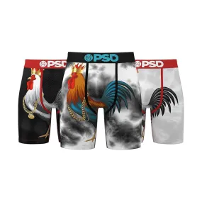 PSD Men's Multicolor Cocky 3-Pack Boxer Briefs Medium Underwear - 324180216-MUL-M