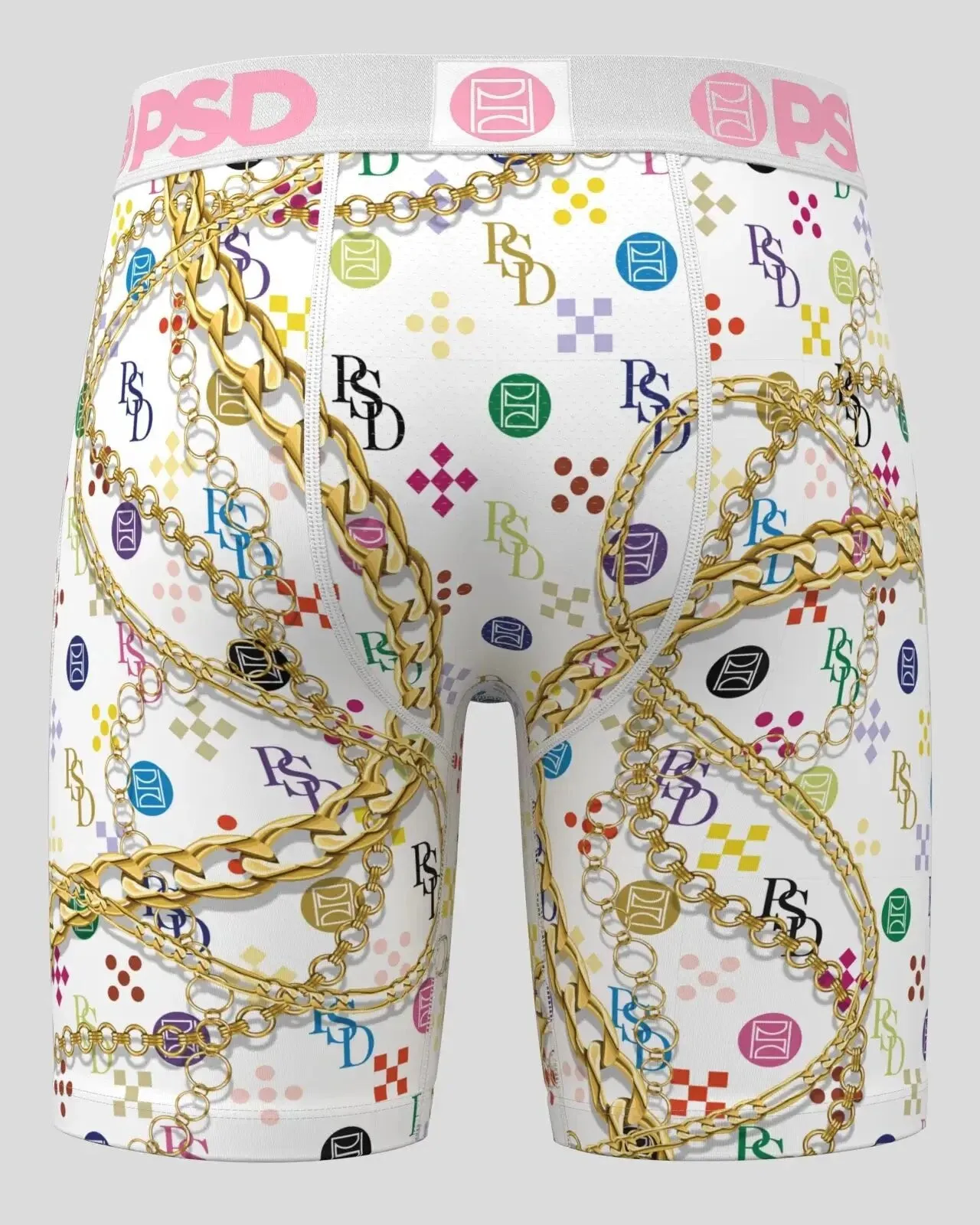 PSD Men's Multicolor Luxe Wht Boxer Briefs Extra Large Underwear - 224180023-MUL-XL