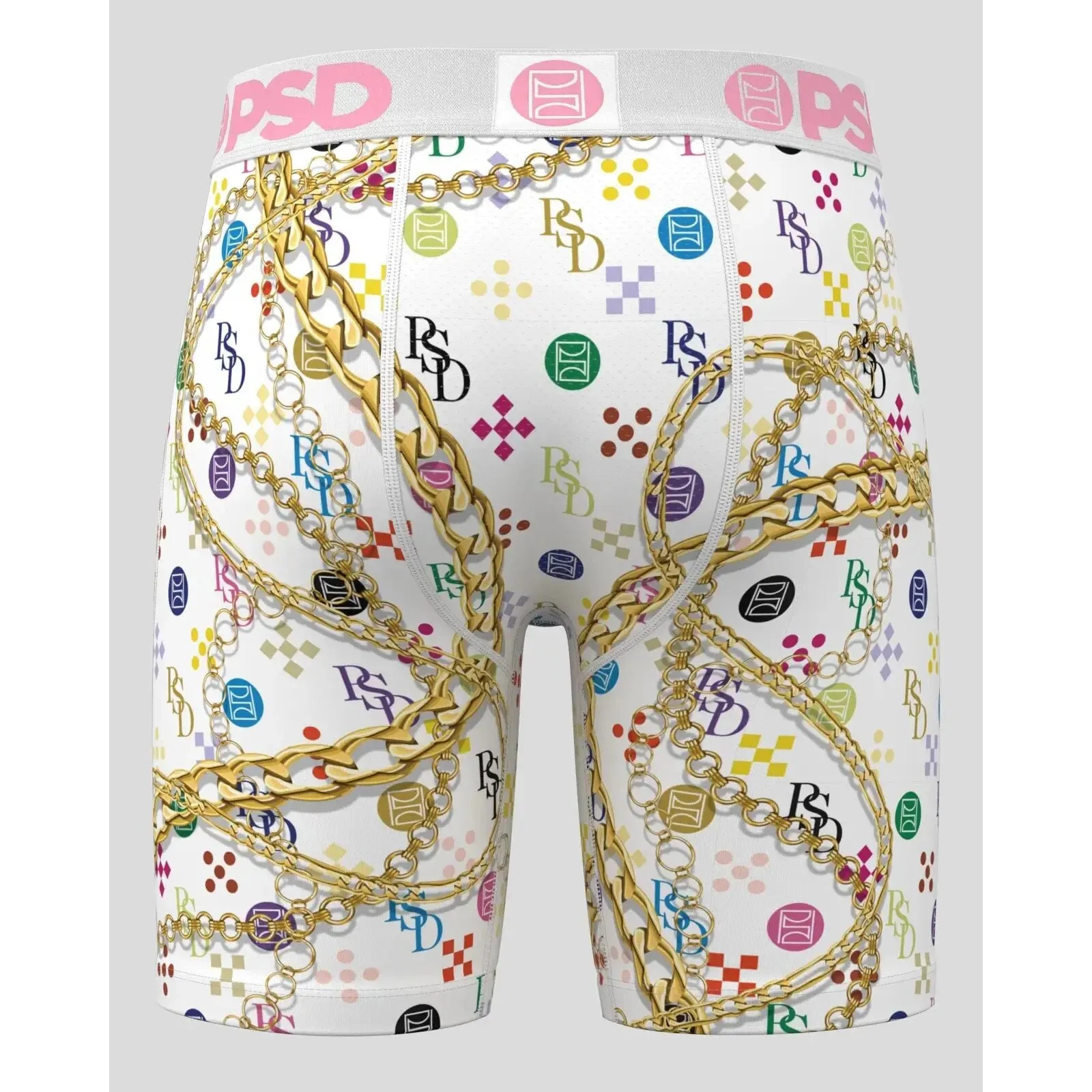 PSD Men's Multicolor Luxe Wht Boxer Briefs Small Underwear - 224180023-MUL-S