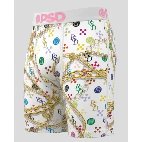 PSD Men's Multicolor Luxe Wht Boxer Briefs Small Underwear - 224180023-MUL-S