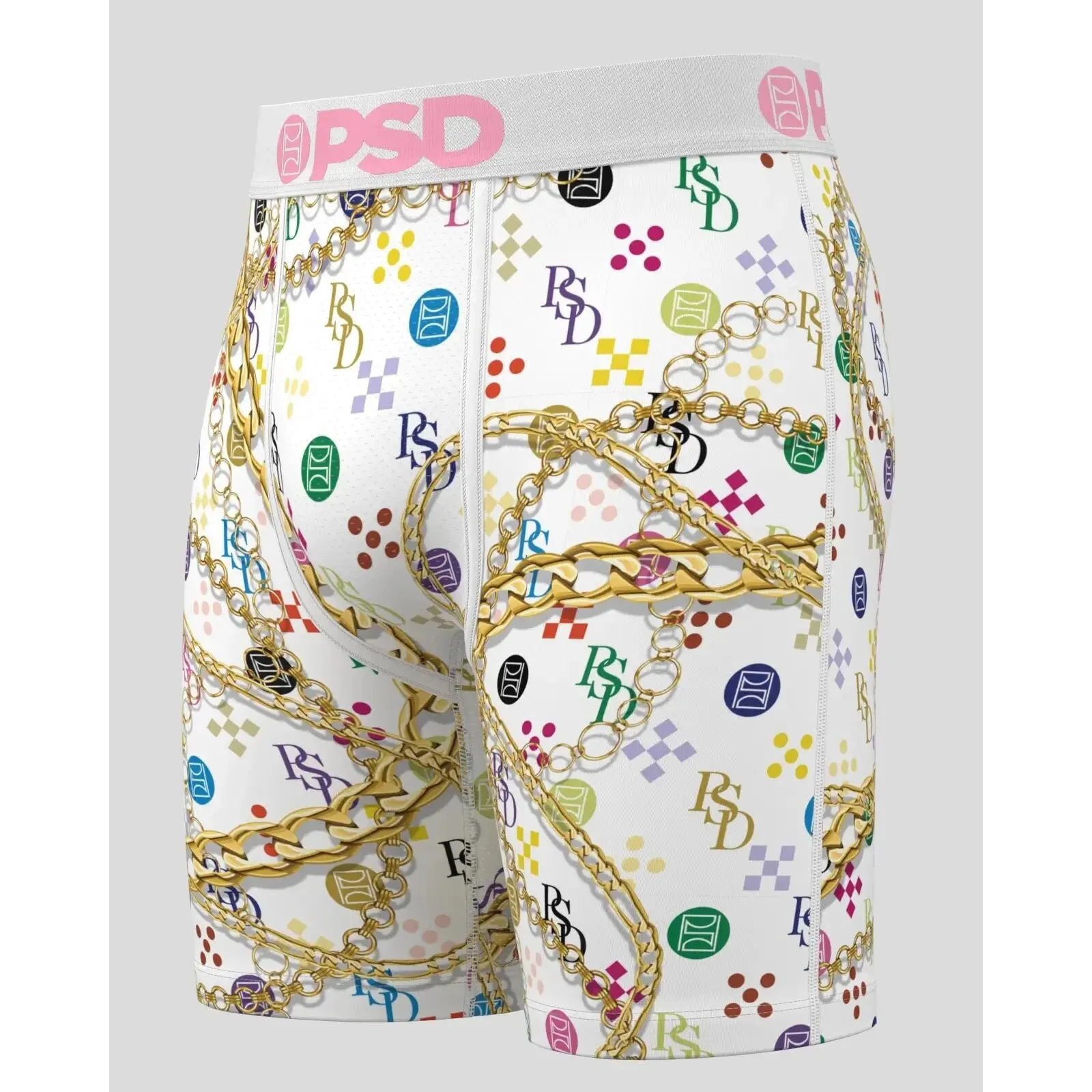 PSD Men's Multicolor Luxe Wht Boxer Briefs Small Underwear - 224180023-MUL-S