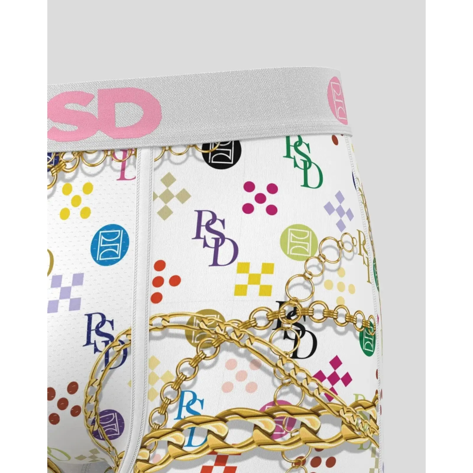 PSD Men's Multicolor Luxe Wht Boxer Briefs Small Underwear - 224180023-MUL-S