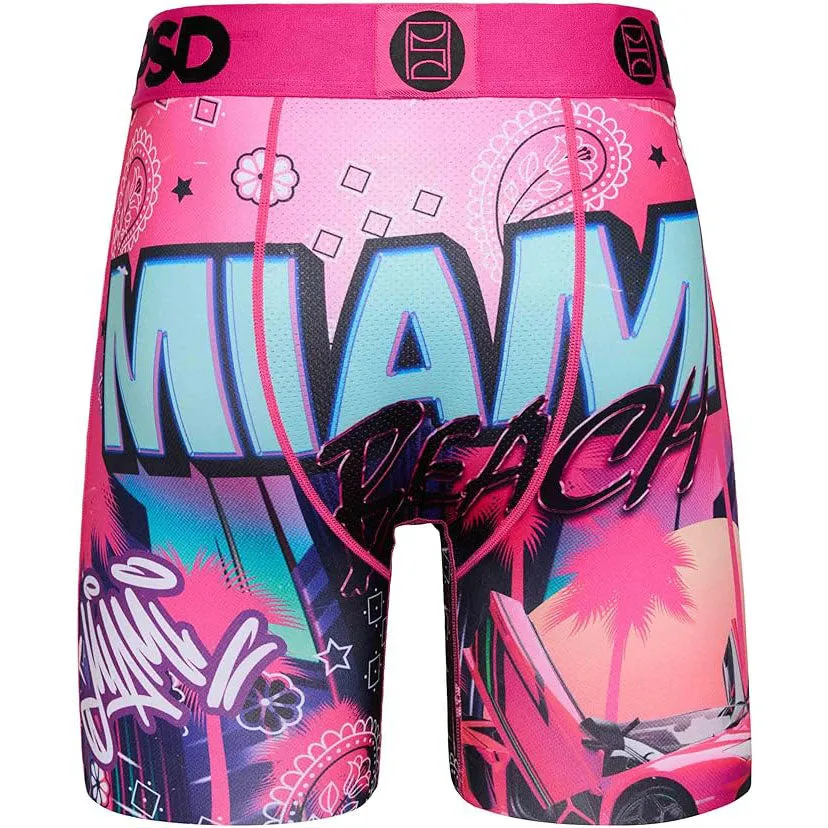 PSD Men's Multicolor Miami Beach Boxer Briefs Small Underwear - 124180048-MUL-S