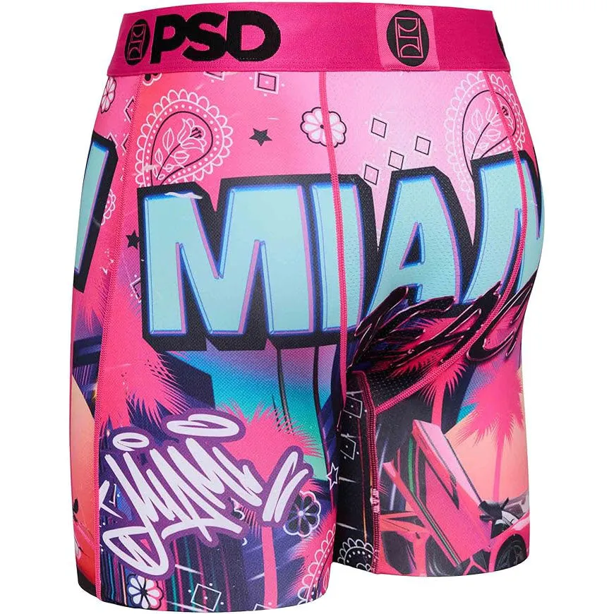 PSD Men's Multicolor Miami Beach Boxer Briefs Small Underwear - 124180048-MUL-S
