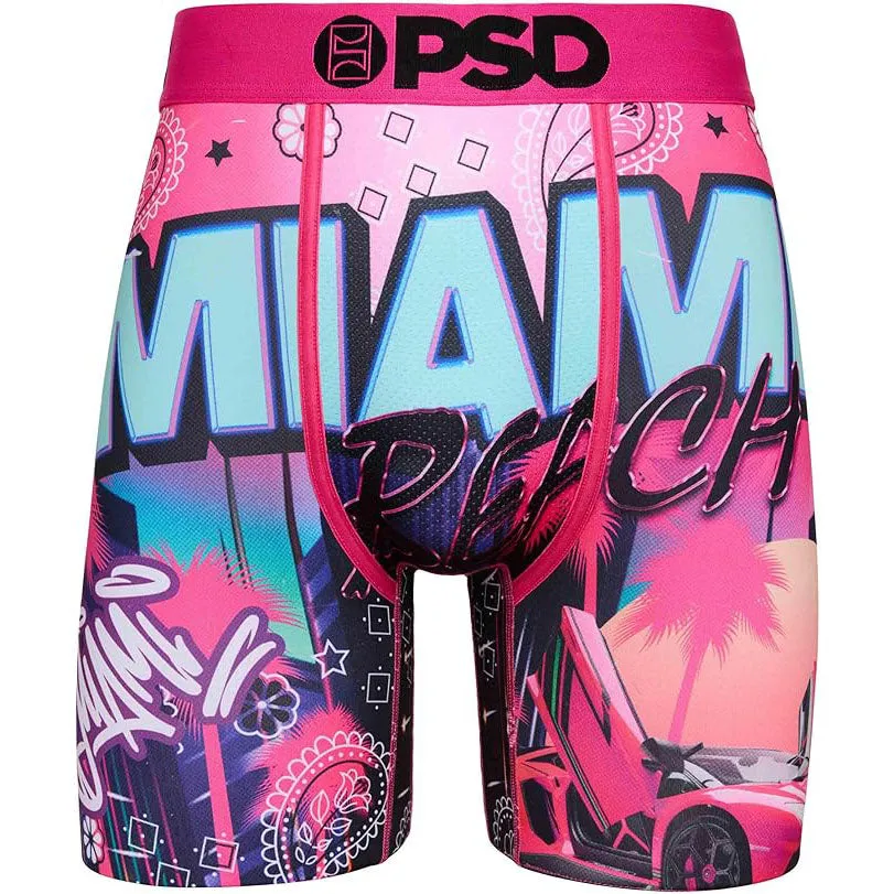 PSD Men's Multicolor Miami Beach Boxer Briefs Small Underwear - 124180048-MUL-S