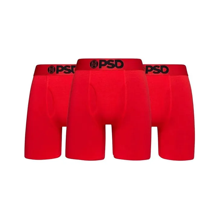 PSD Men's Multicolor Modal Red 3-Pack Boxer Briefs Small Underwear - 322180162-MUL-S