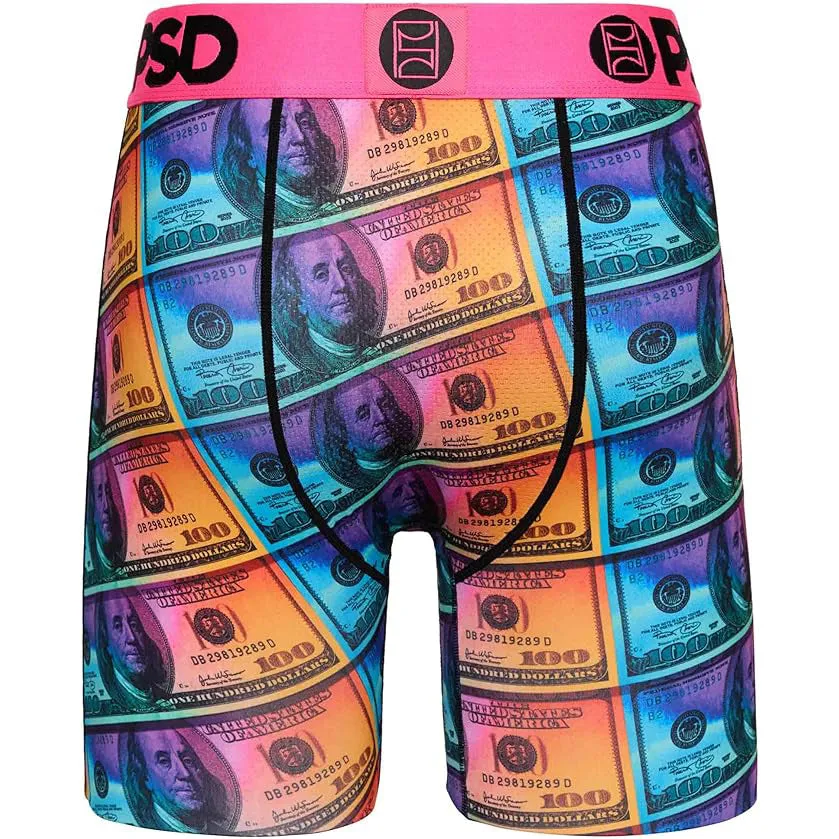 PSD Men's Multicolor Money Gleam Boxer Briefs Large Underwear - 124180006-MUL-L