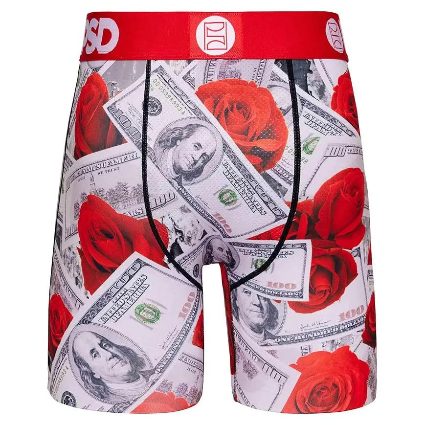 PSD Men's Multicolor Money Print Boxer Briefs Extra Large Underwear (Knit) - 324180192-MUL-XL