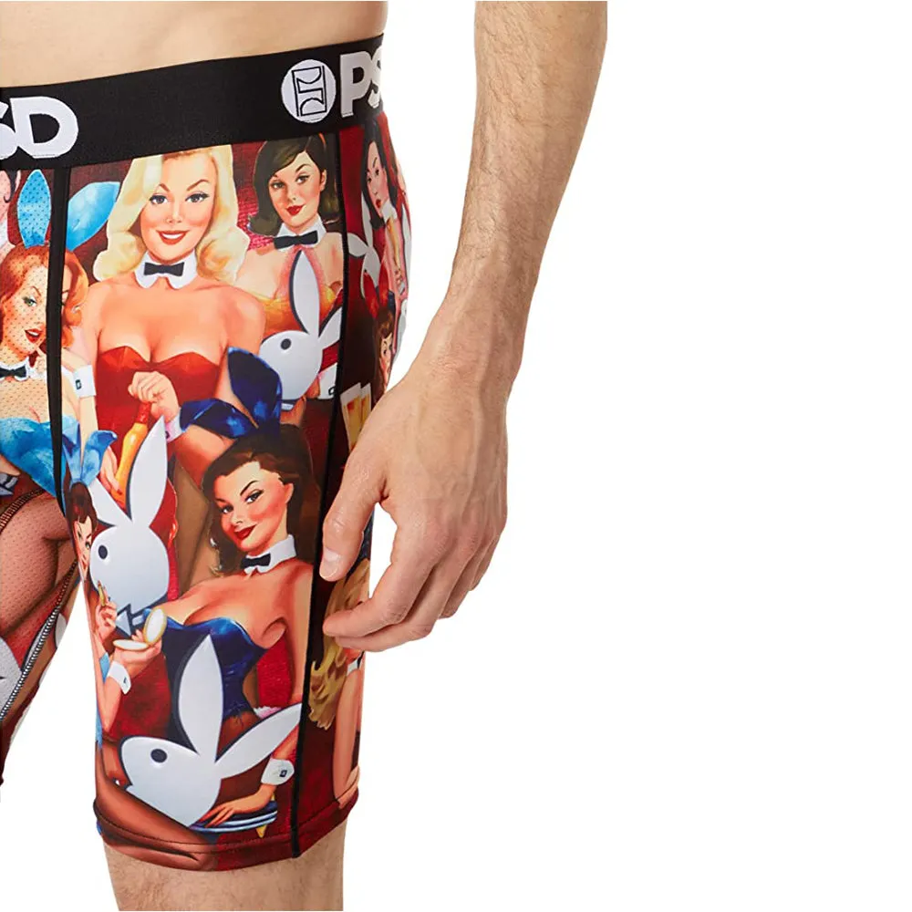 PSD Men's Multicolor Playboy Bunny Girls Boxer Briefs Underwear - 123180001-MUL