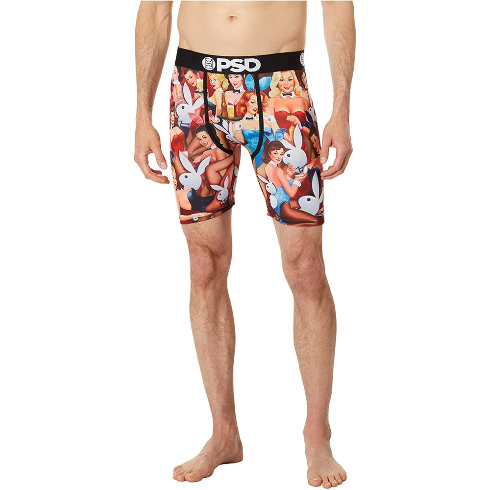PSD Men's Multicolor Playboy Bunny Girls Boxer Briefs Underwear - 123180001-MUL