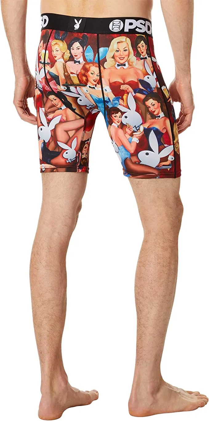 PSD Men's Multicolor Playboy Bunny Girls Boxer Briefs Underwear - 123180001-MUL